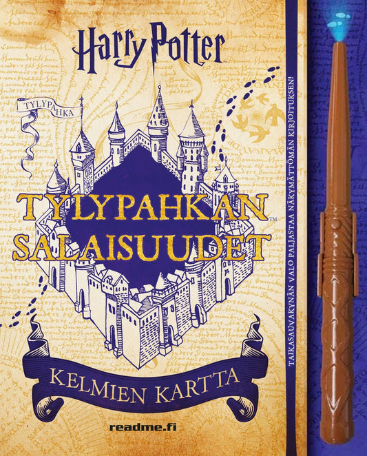 Etukansi. Erinn Pascal. Helen Cann. Harry Potter - Tylypahkan salaisuudet  - Kelmien kartta.