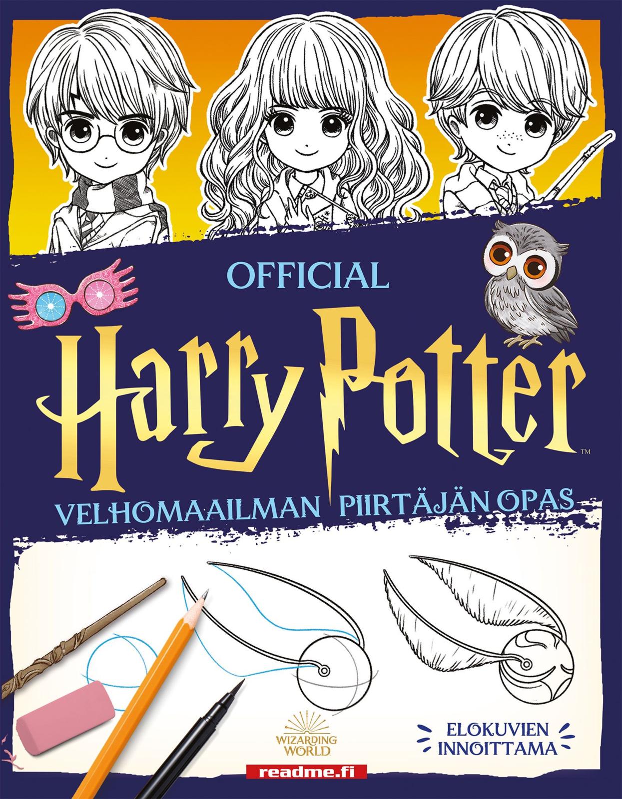 Etukansi. Warner Bros. Entertainment Harry Potter - Velhomaailman piirtäjän opas