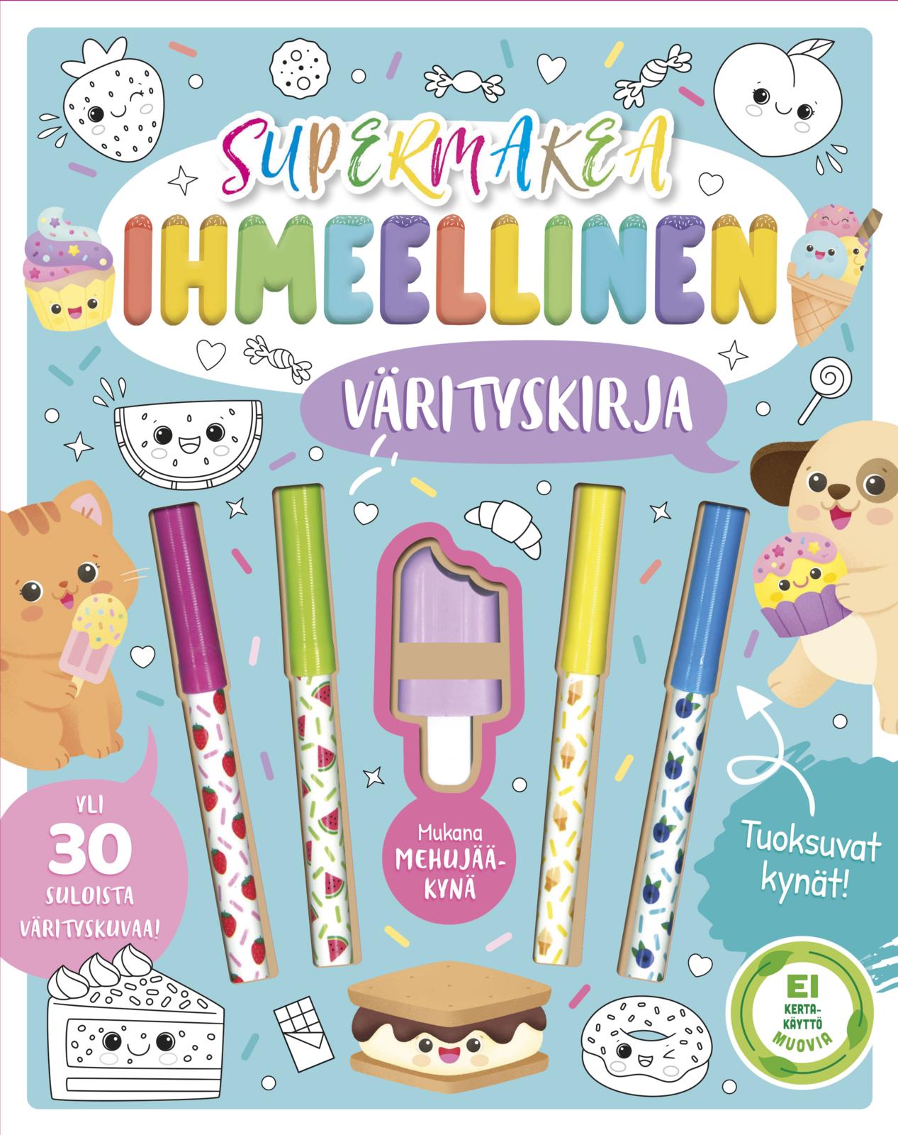 Etukansi. Readme.fi Ihmeelllinen värityskirja - Tuoksuvat kynät