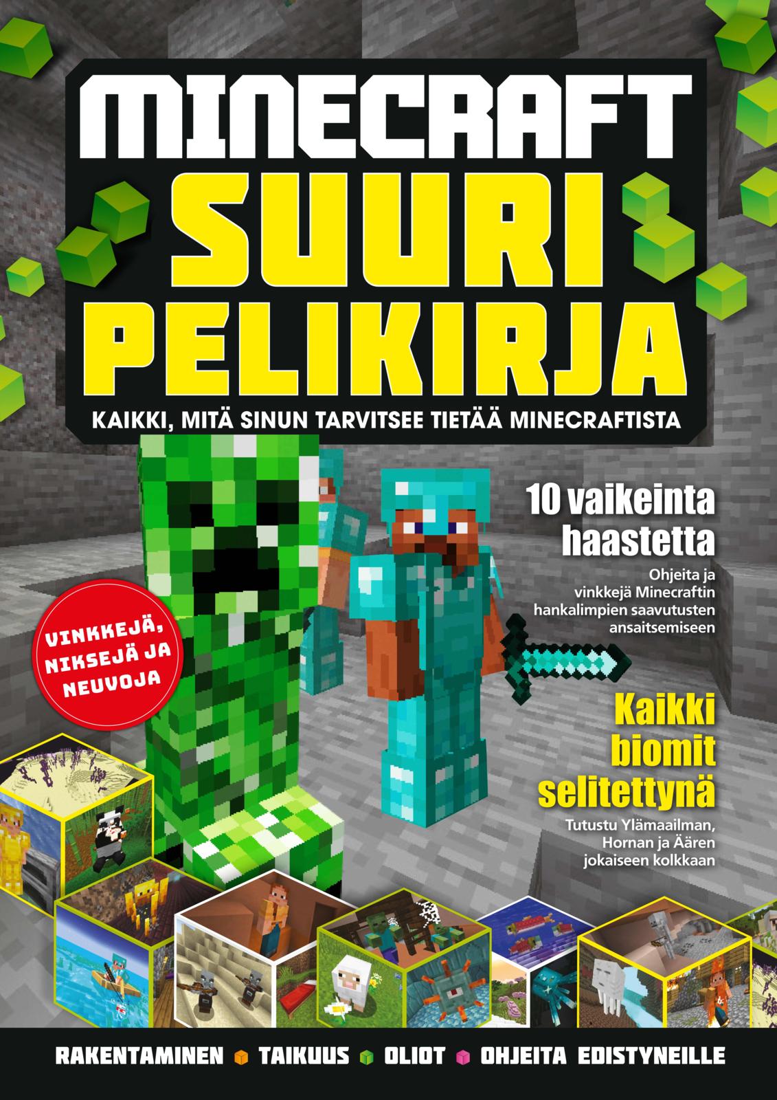 Etukansi. Readme.fi Minecraft - Suuri pelikirja 2025