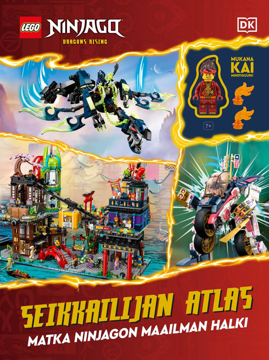 Etukansi. Dorling Kindersley Ltd. Lego Ninjago - Seikkailijan atlas.