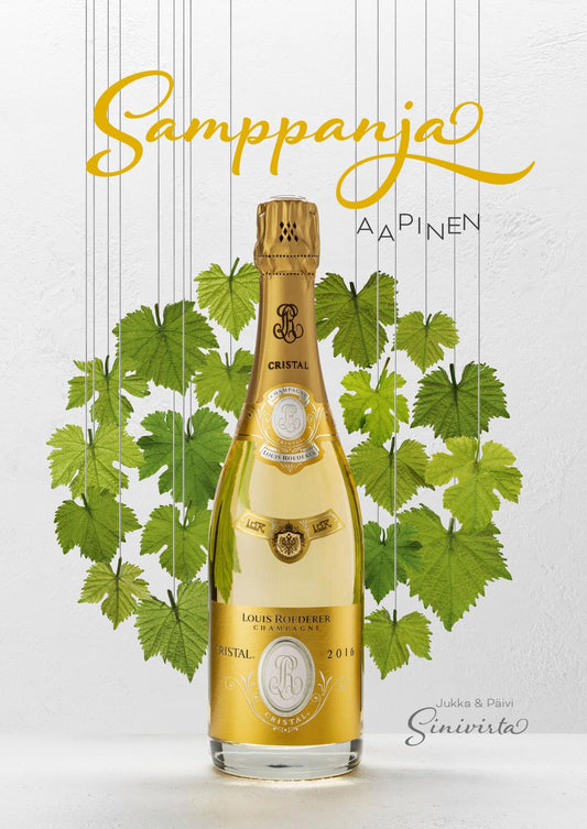 Etukansi. Jukka Sinivirta. Samppanja-aapinen.
