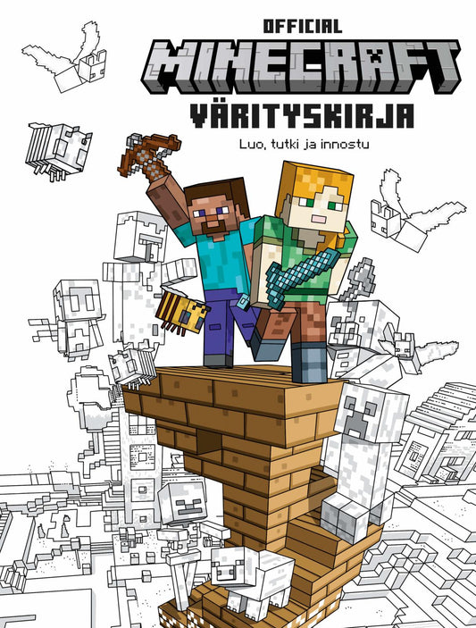Etukansi. Minecraft - Värityskirja - Official.