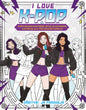 Etukansi. Reel Ink Press I love k-pop väritys- ja fanikirja