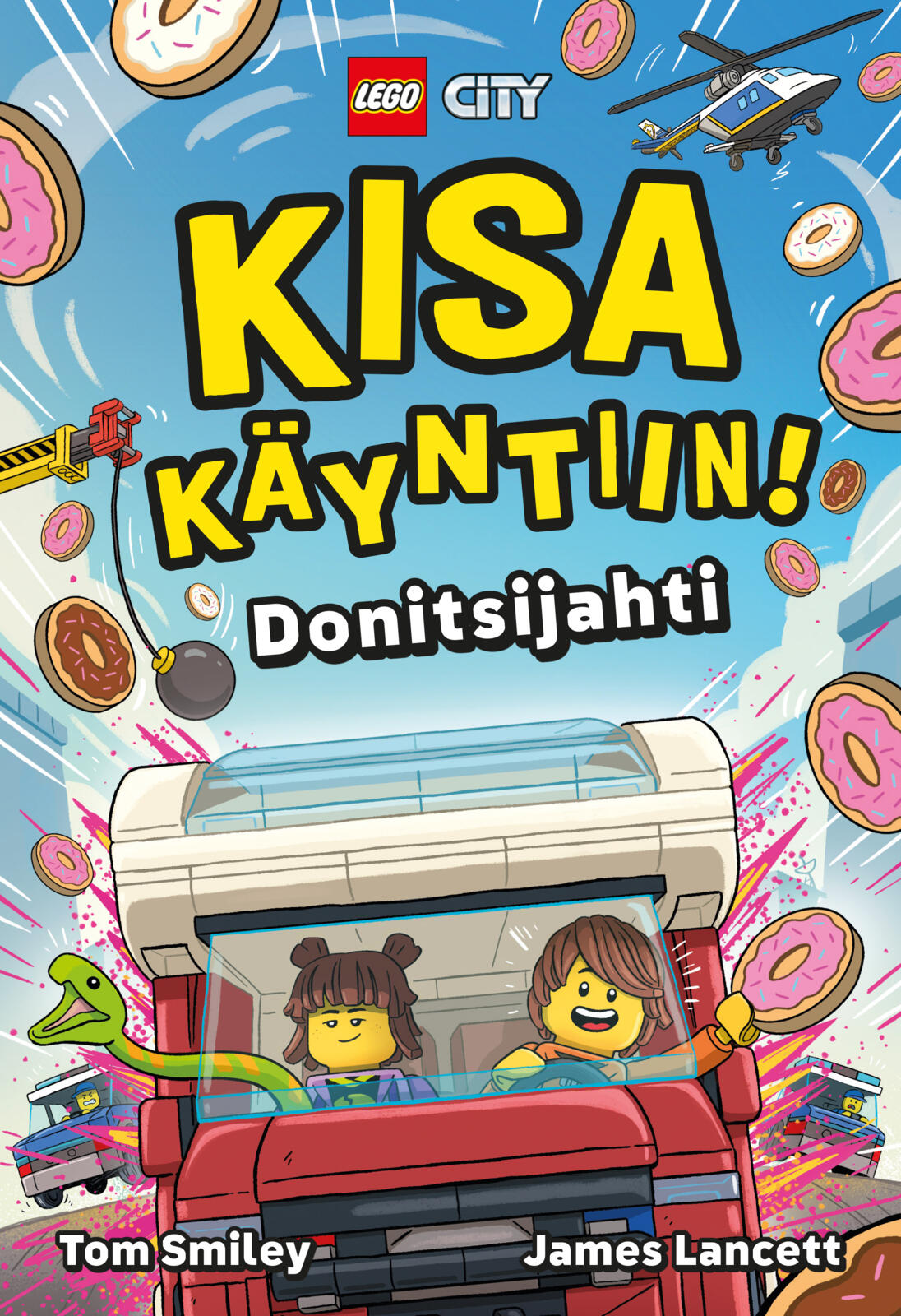 Etukansi. Tom Smiley Lego City - Donitsijahti