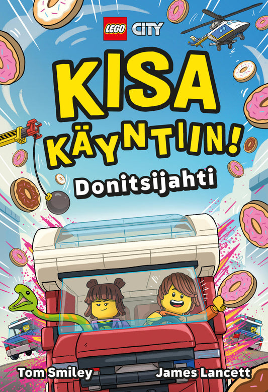 Etukansi. Tom Smiley. Lego City - Donitsijahti.