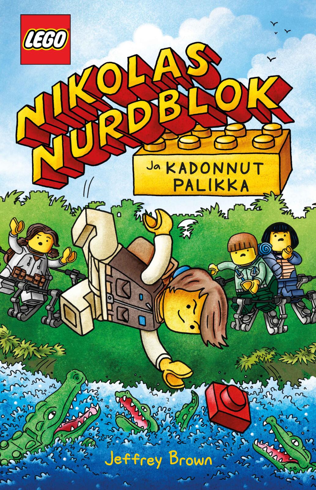Etukansi. Jeffrey Brown LEGO NIKOLAS NURDBLOK JA KADONNEEN PALIKAN SALAISUUS