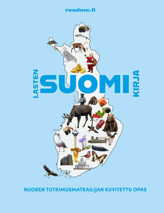 Etukansi. Viljami Ovaskainen. Minna Ovaskainen. Lasten Suomi - Nuoren tutkimusmatkailijan kuvitettu opas.