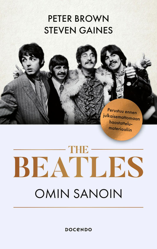 Etukansi. Peter Brown. Steven  Gaines. The Beatles – Omin sanoin.