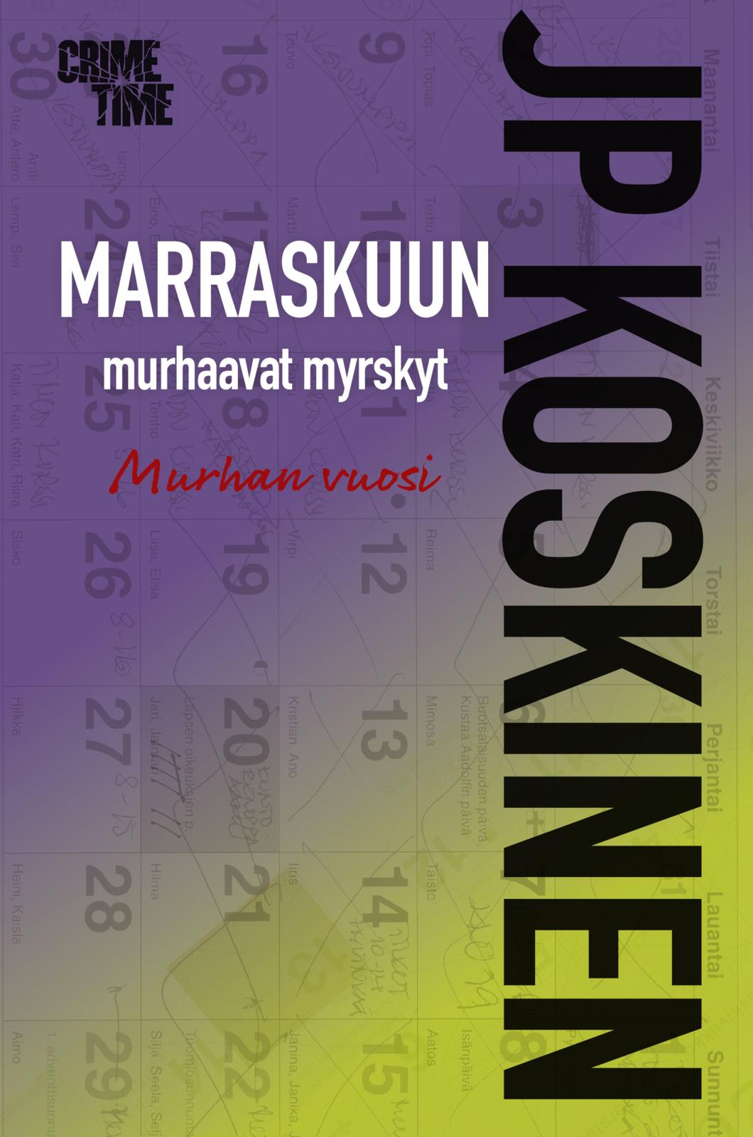 Etukansi. JP Koskinen. Marraskuun murhaavat myrskyt
